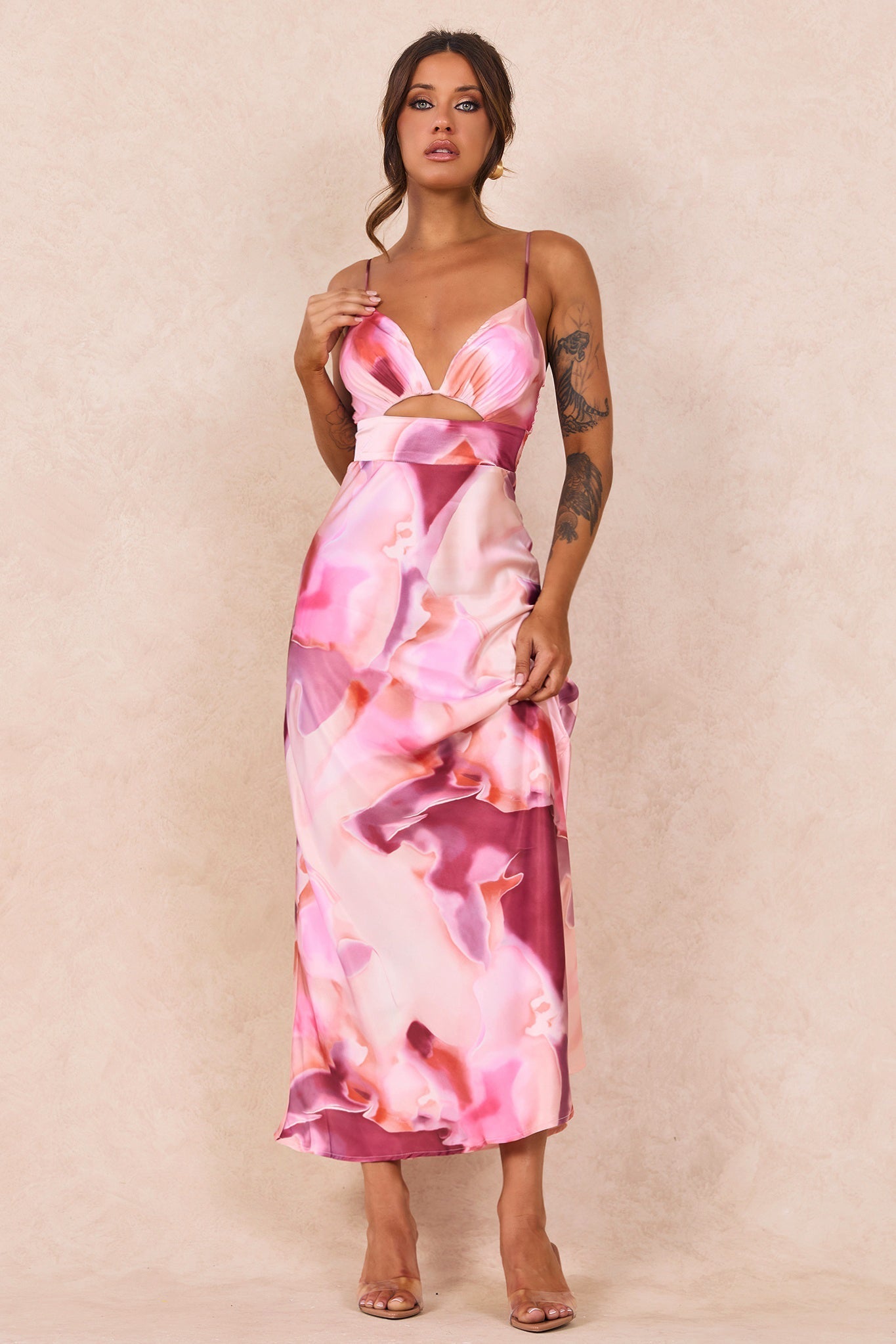 Celia Maxi Dress - Pink Multi