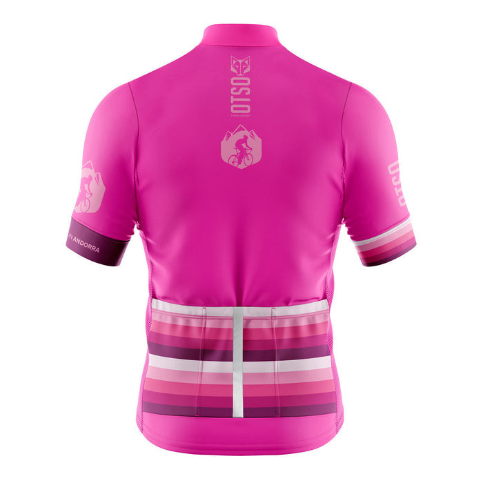 Maillot cyclisme Homme - Stripes Fluo Pink (Outlet)