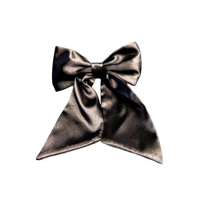Midnight Satin Bow