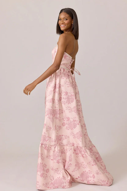 Ellapink Luxe Jacquard Dress | Made To Order