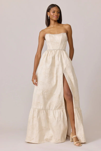 Ellapink Luxe Jacquard Dress | Made To Order