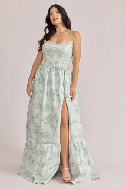 Ellapink Luxe Jacquard Dress | Made To Order
