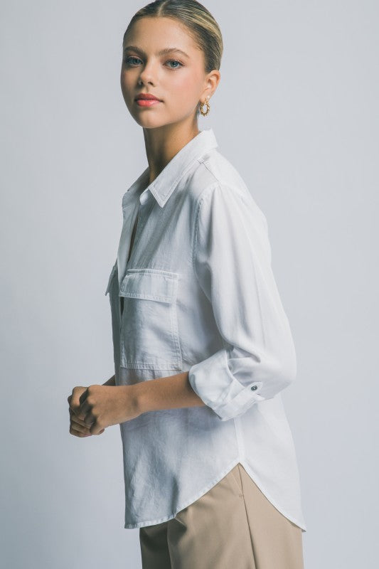 Brianna Button down top