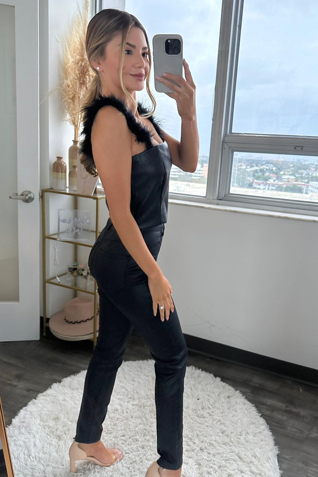 Serena Leather top