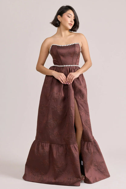 Ellapink Luxe Jacquard Dress | Made To Order