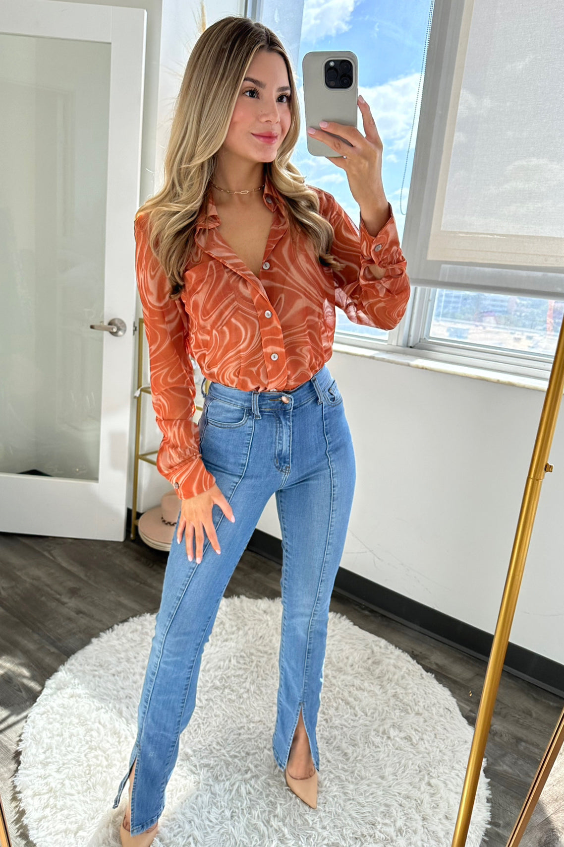 Avery Mesh Button down