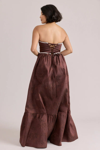 Ellapink Luxe Jacquard Dress | Made To Order