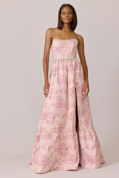 Ellapink Luxe Jacquard Dress | Made To Order
