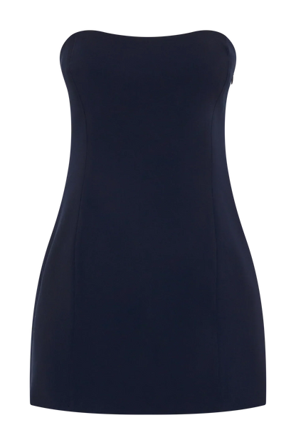 MESHKI Neeka Strapless Bow Back Mini Dress - Navy