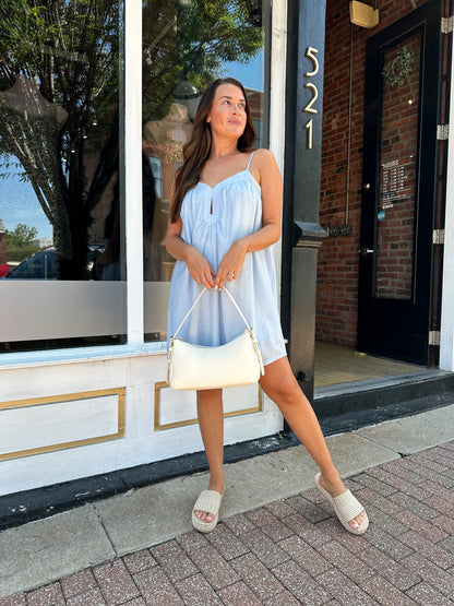 Ash Blue Keyhole Cami Mini Dress