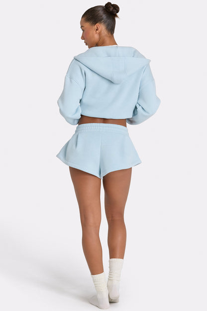 Mid-Rise Shorts in Powder Blue