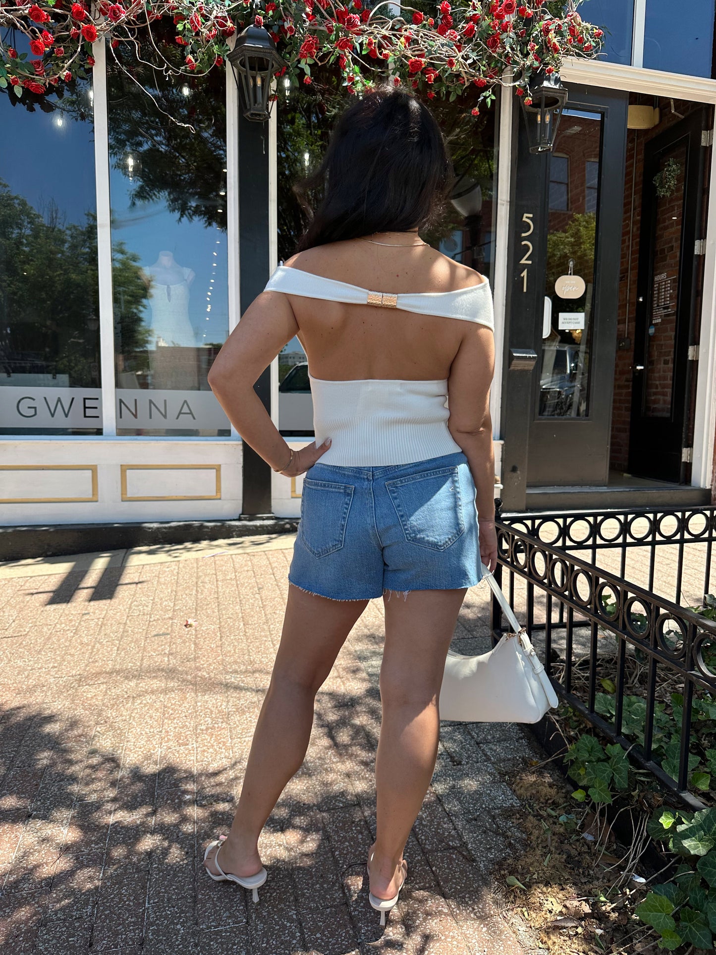 Cooper White Off The Shoulder Top