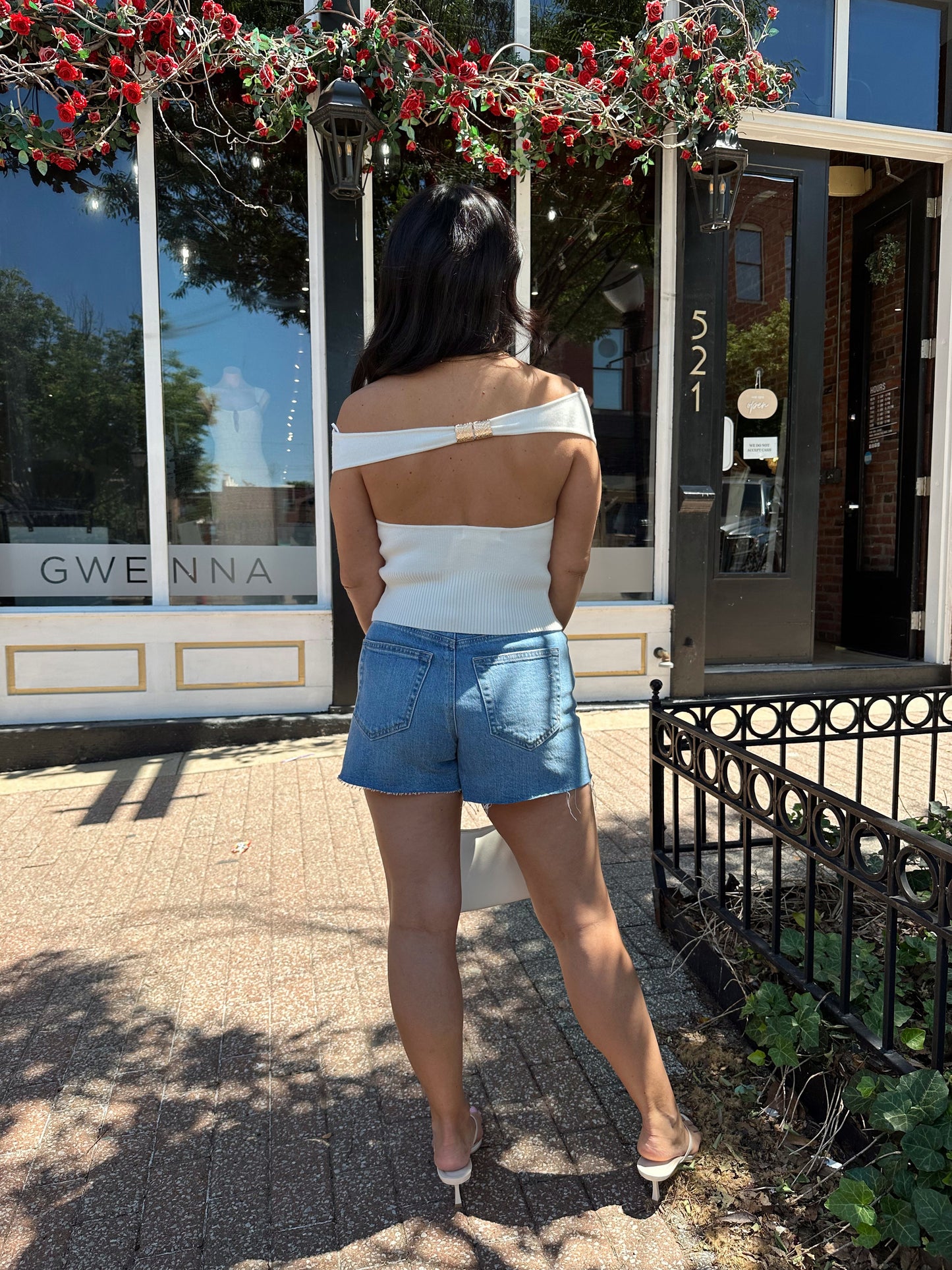 Cooper White Off The Shoulder Top