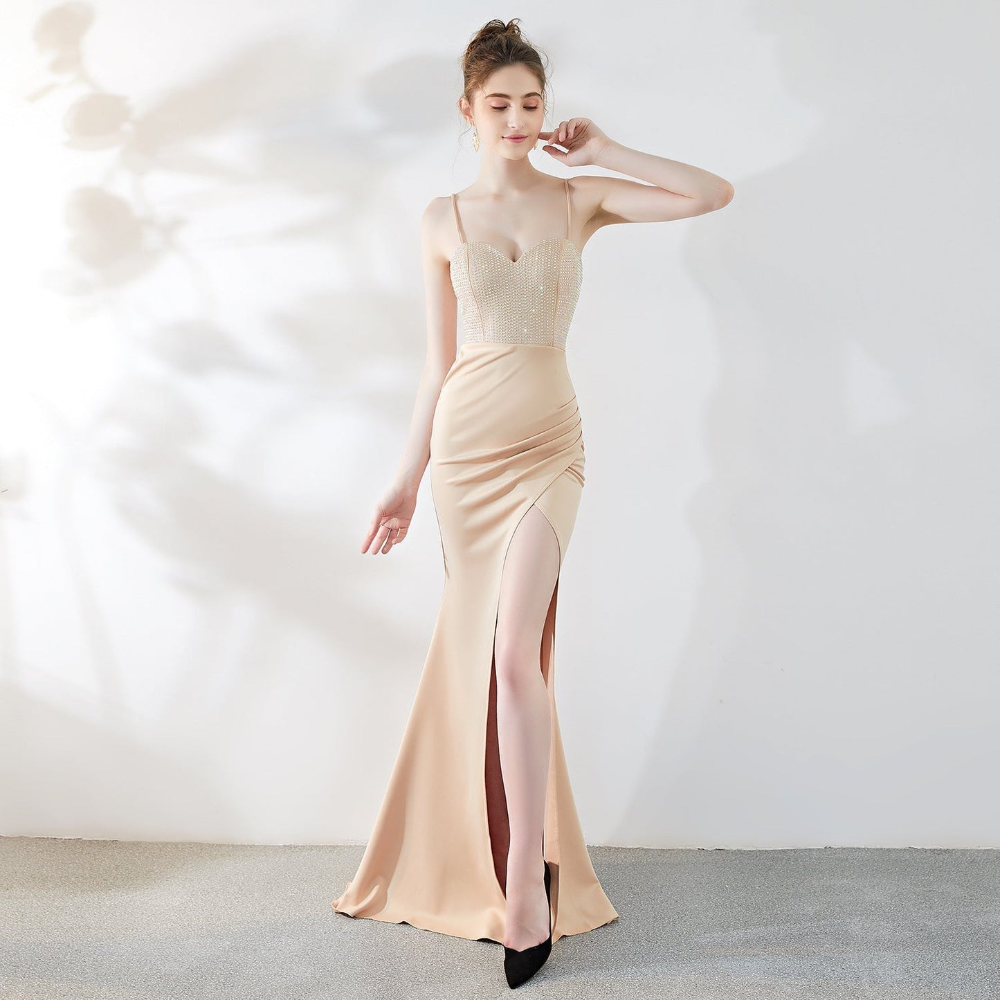 Dulce Hot Stone Sling Long Dress