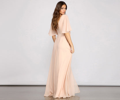 Greta Formal High Slit Chiffon Dress