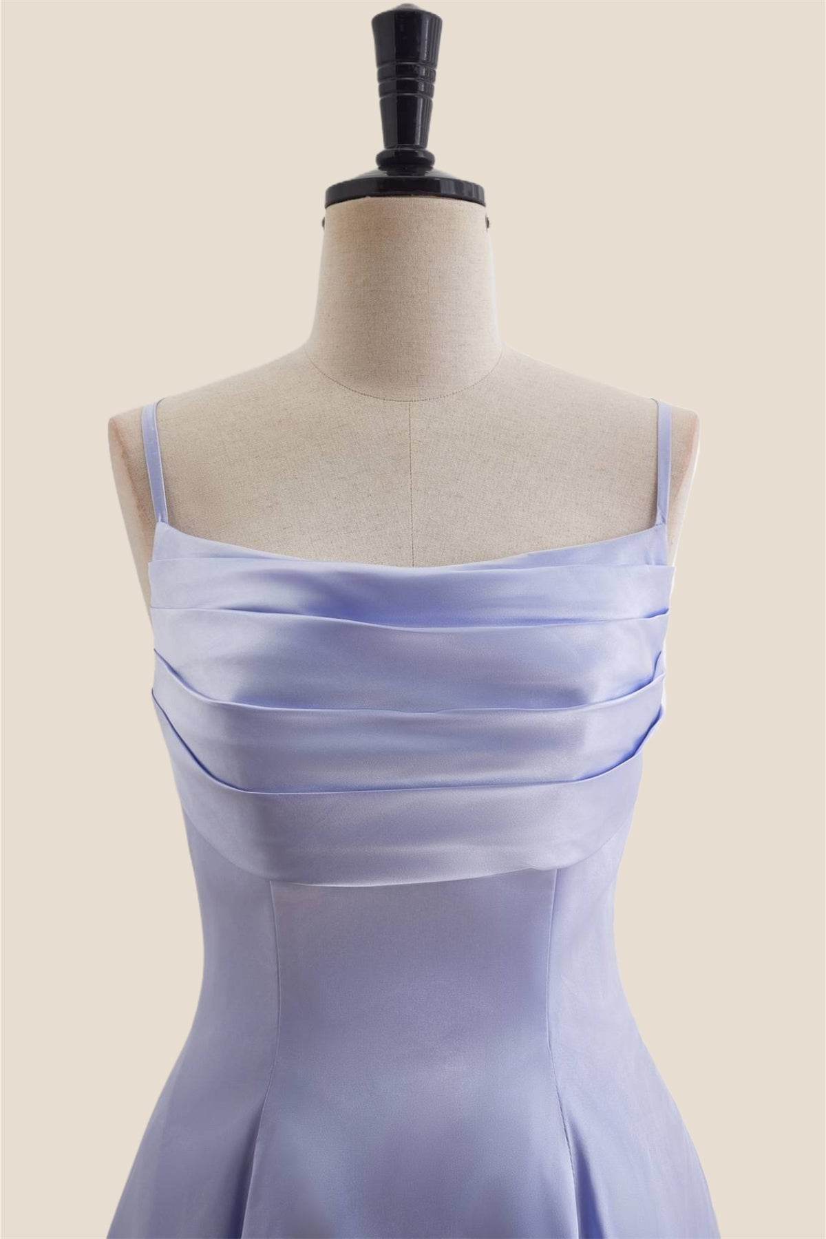 Pink Cowl Neck Short Dress with Back Bow