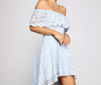 Loving Lace High Low Skater Dress