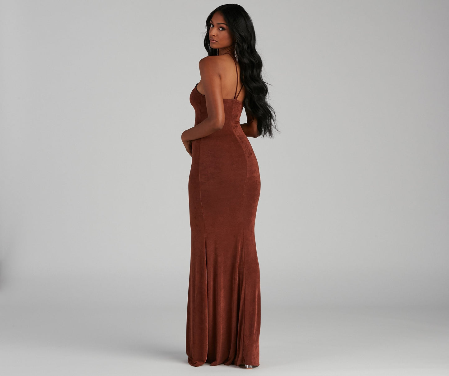 Moira Formal Open Back Lurex Dress