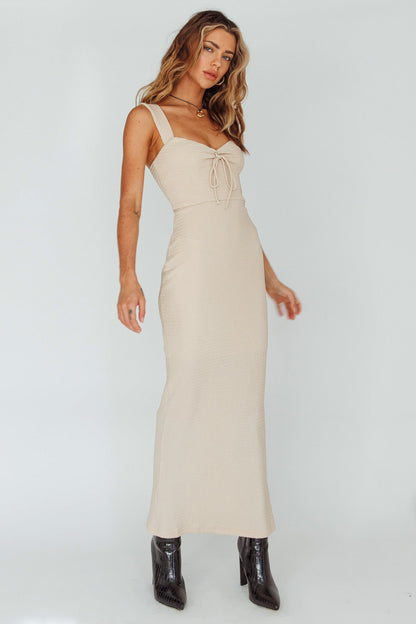 Carinn Tied Bust Maxi Dress Clay