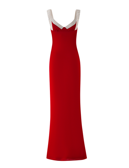 AMARAN MAXI DRESS - RED : BURGUNDY