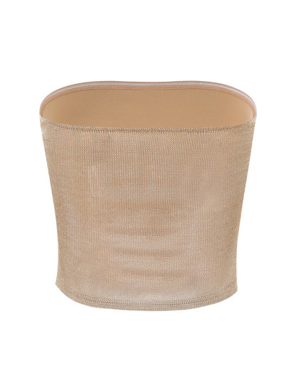 HARRIETT TUBE TOP - GOLD