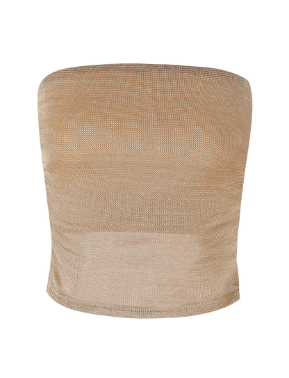 HARRIETT TUBE TOP - GOLD