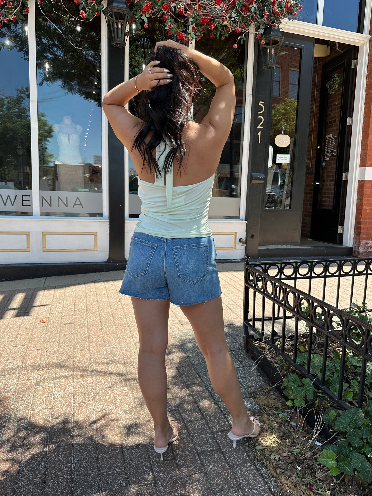 Tilly Mint Green Halter Top