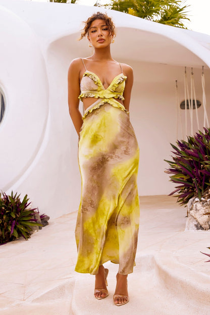 Bohemian Nights Maxi Dress - Green