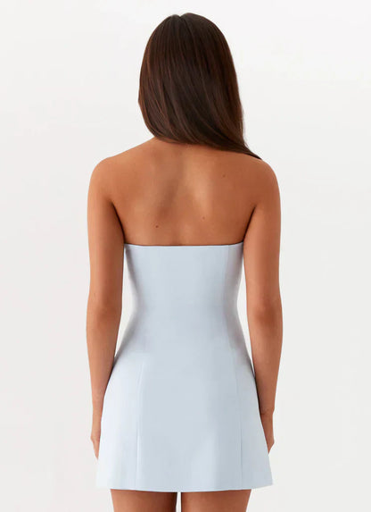 Peppermayo Exclusive - Patsie Strapless Mini Dress - Blue