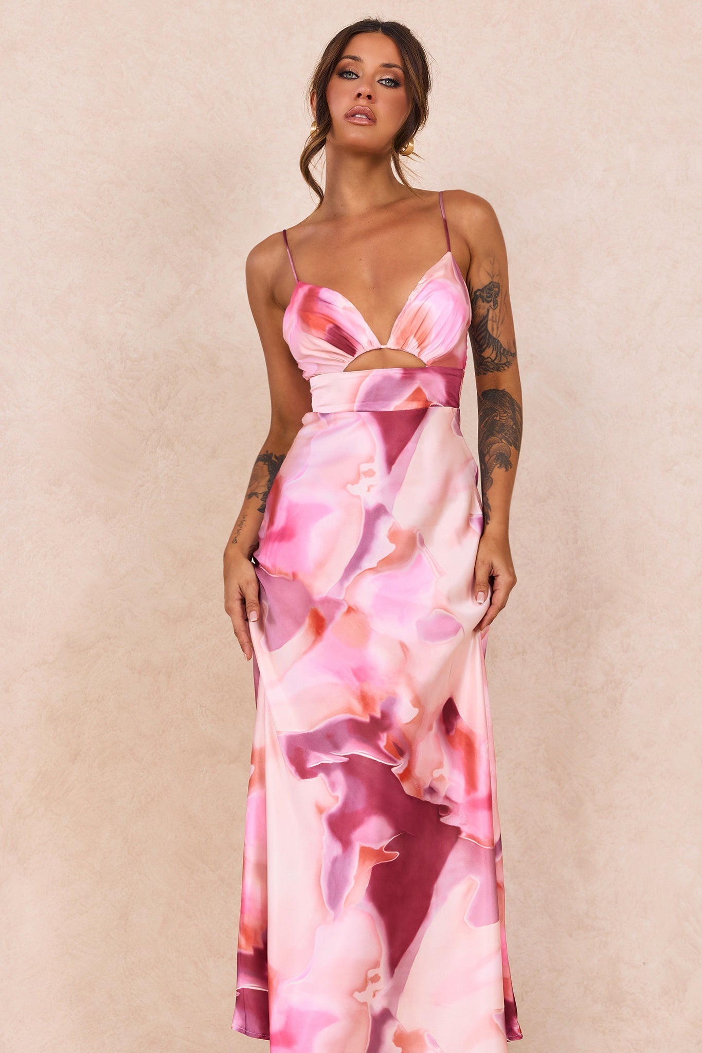 Celia Maxi Dress - Pink Multi