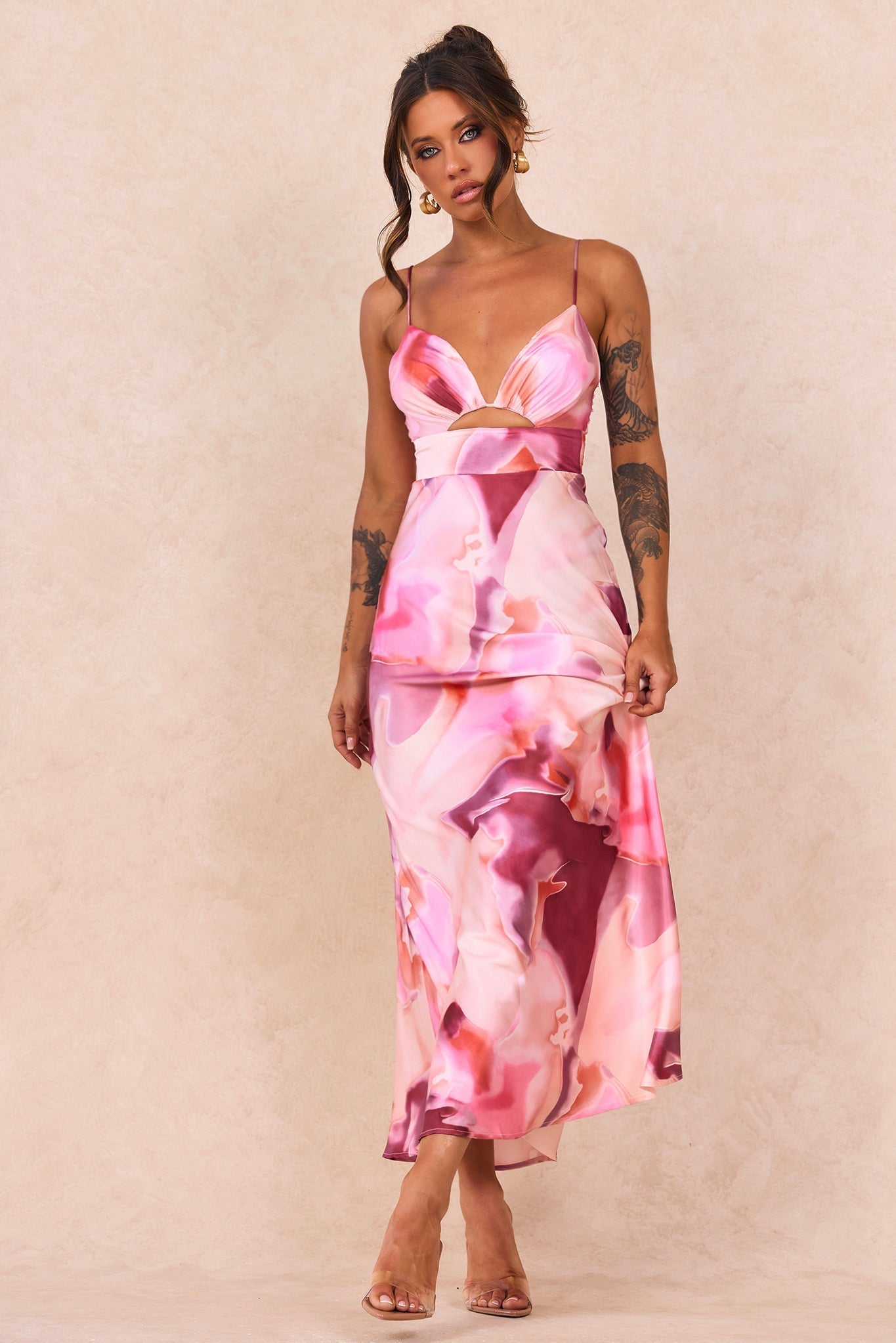 Celia Maxi Dress - Pink Multi