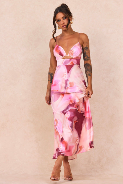 Celia Maxi Dress - Pink Multi