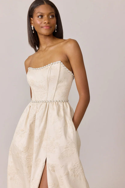 Ellapink Luxe Jacquard Dress | Made To Order