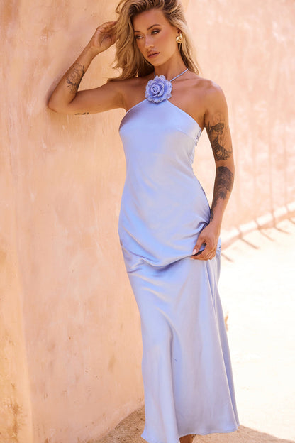 Downtown Darling Maxi Dress - Steel Blue