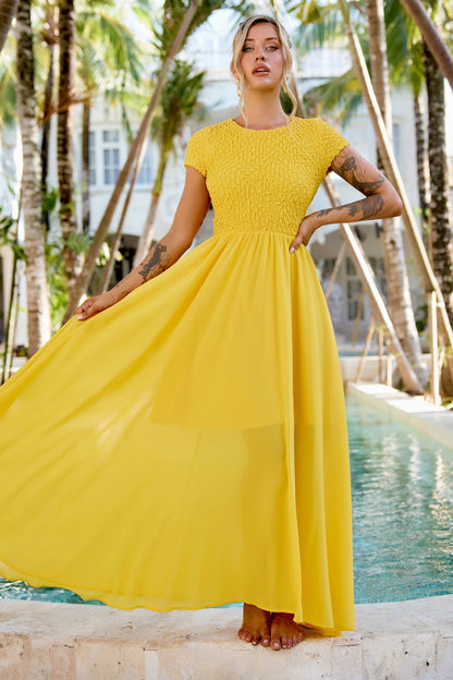 Dream Design Maxi Dress - Yellow