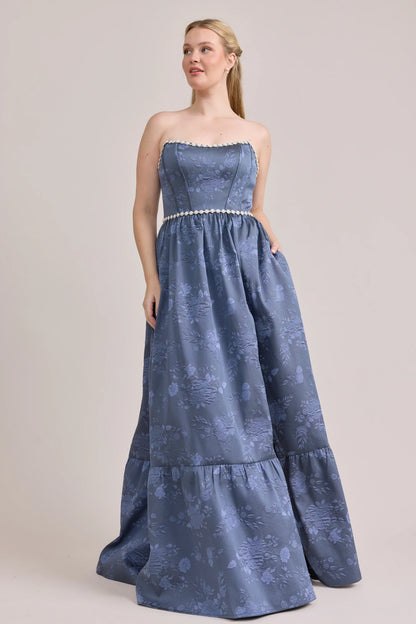Ellapink Luxe Jacquard Dress | Made To Order