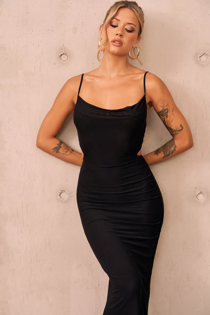 Ethereal Midi Dress - Black