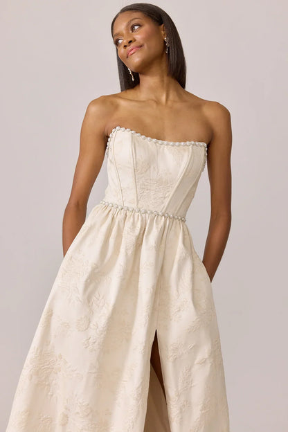 Ellapink Luxe Jacquard Dress | Made To Order