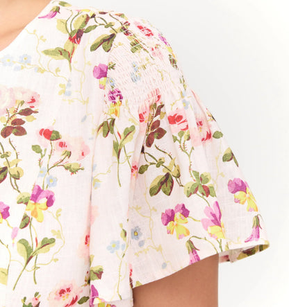 Couturebud The Dominique Dress - Pink Bluebonnet