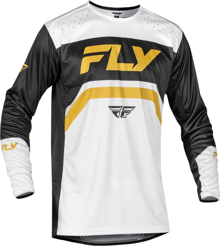 FLY Racing Youth Rayce Jersey White/Gold/Black