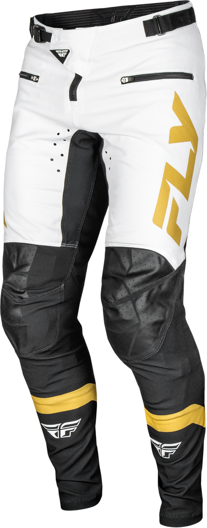 FLY Racing Youth Rayce Pant White/Black/gold  2025
