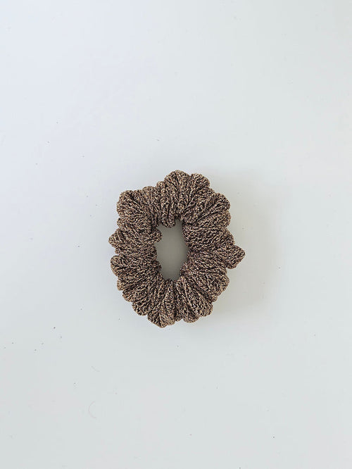 Glitter Scrunchie Beige