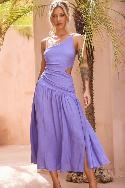 Going Somewhere Midi Dress - Cornflower