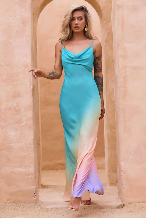 Hutch The Ridge Maxi Dress - Ocean Multi