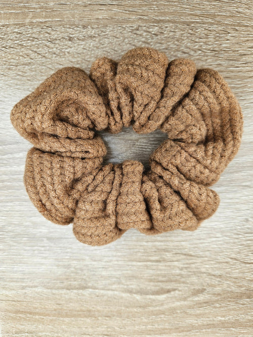 Jessica Textured Scrunchie Tan