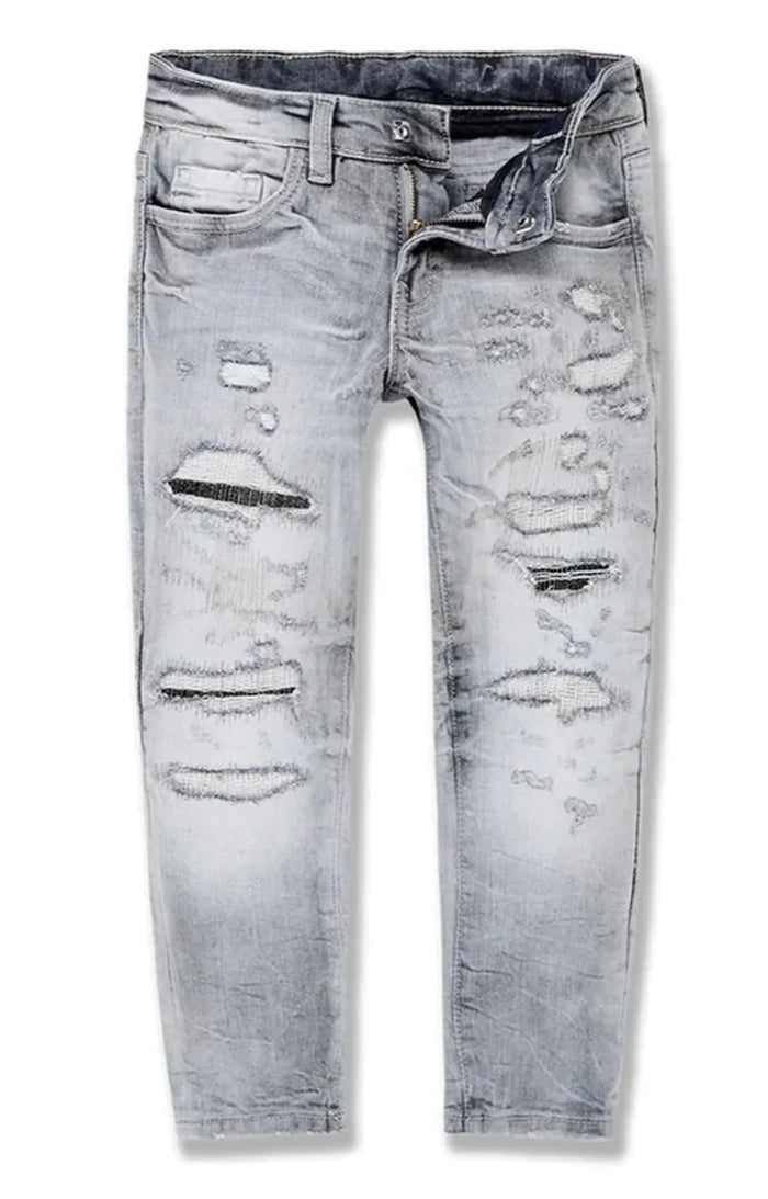 KIDS JORDAN CRAIG BAYSIDE RIP & REPAIR DENIM (JET BLACK) JS355RK