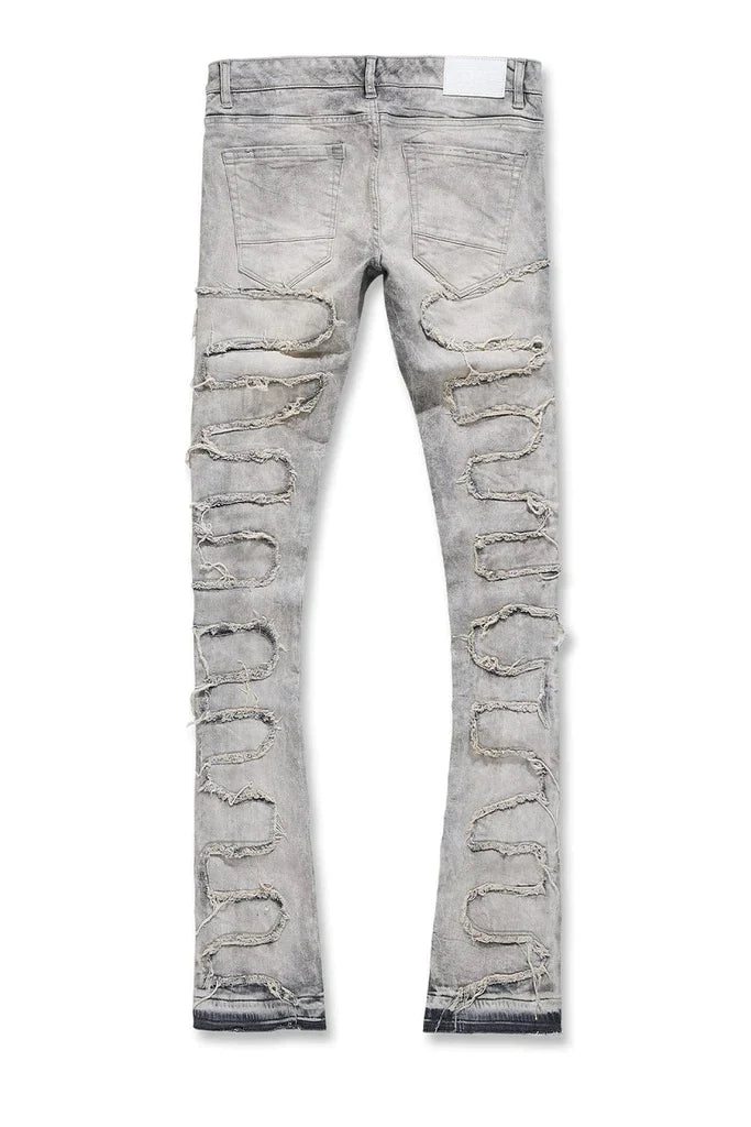 MARTIN STACKED - PYTHON DENIM-JTF1130