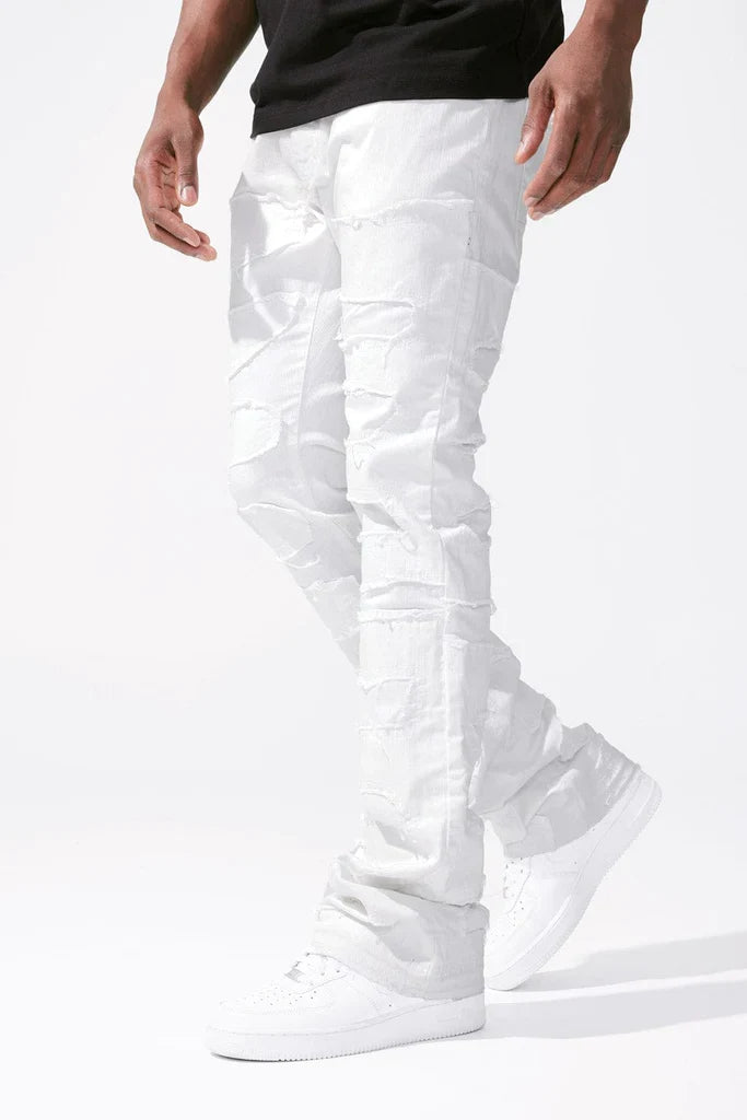 MARTIN STACKED - PYTHON DENIM-JTF1130