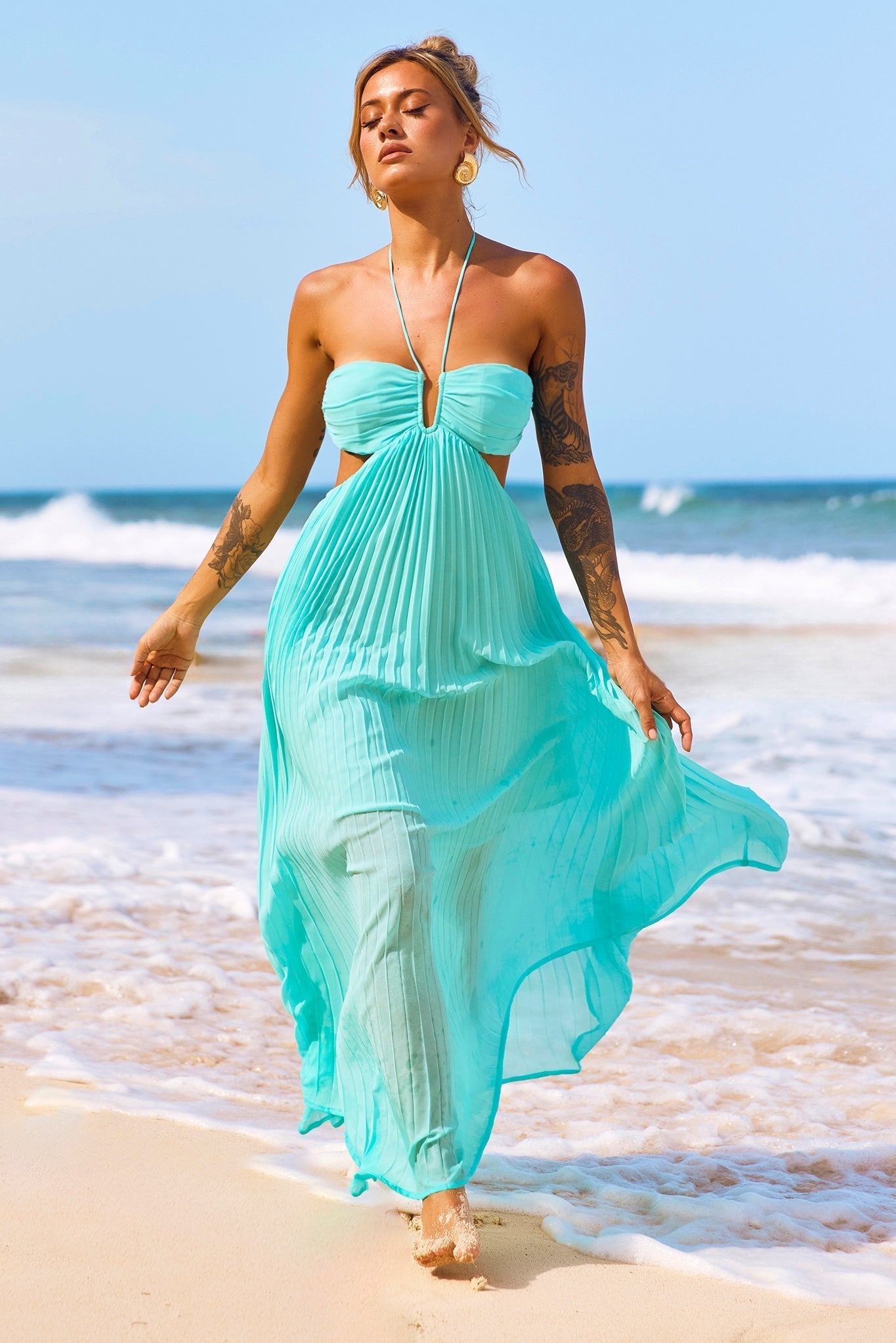 Martini Maxi Dress - Sea Green