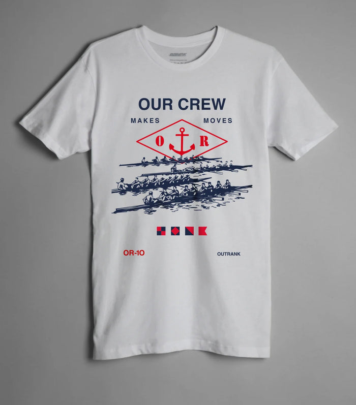Our Crew Makes Moves T-Shirt - WHITE - Small